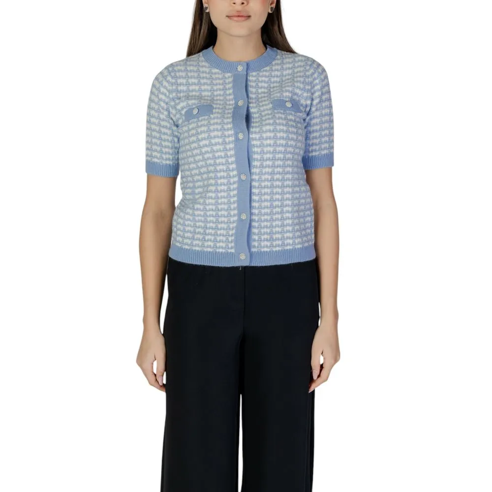 Morgan De Toi Women's Blue Acrylic Tops & T-Shirt