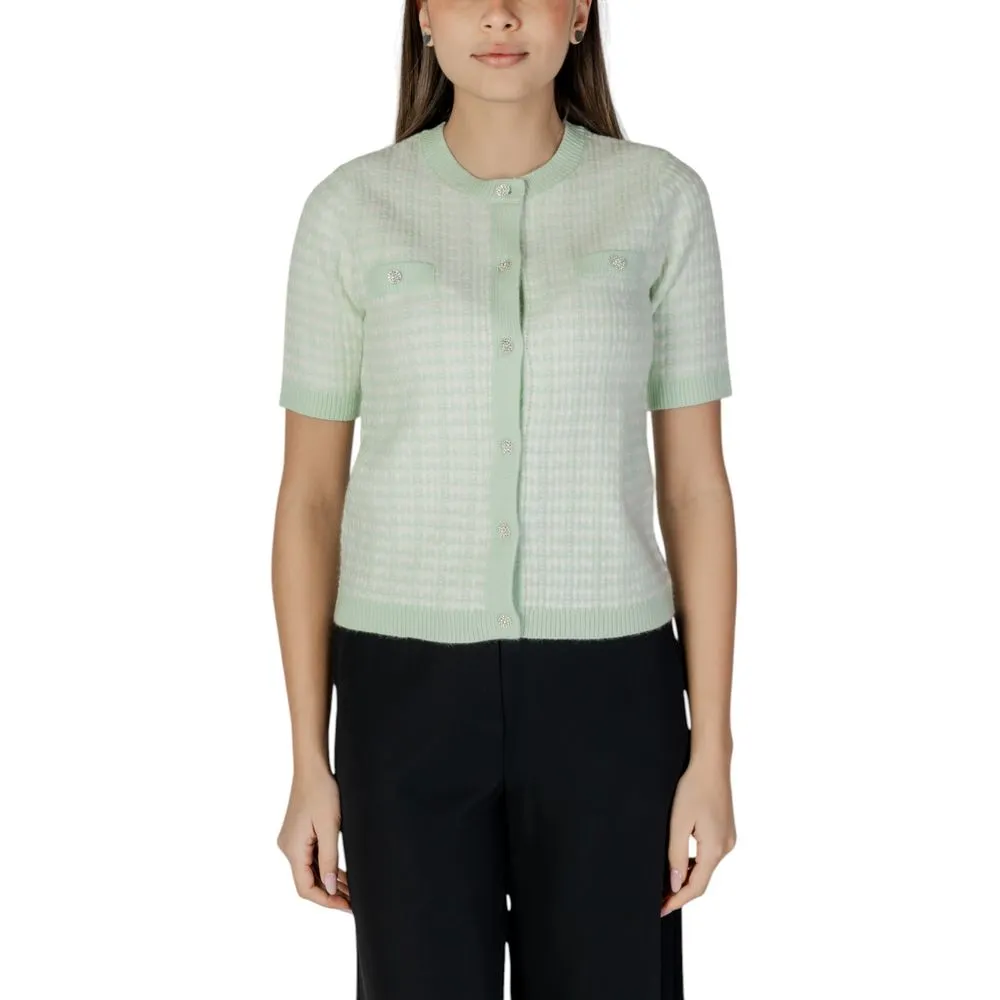 Morgan De Toi Women's Green Acrylic Tops & T-Shirt