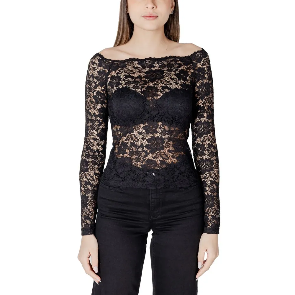 Morgan De Toi Women's Black Polyamide Tops & T-Shirt
