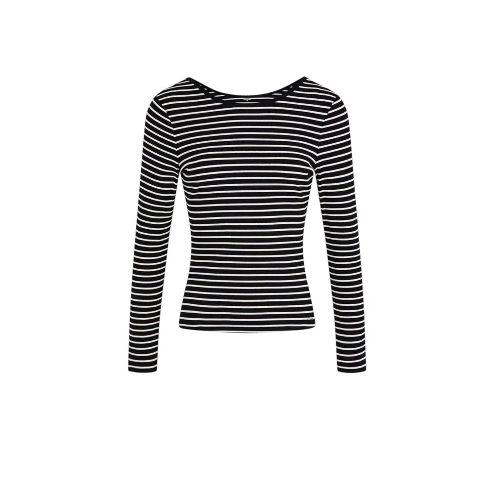 Morgan De Toi Women's Black Viscose Tops & T-Shirt