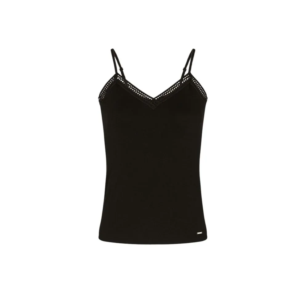 Morgan De Toi Women's Black Viscose Tops & T-Shirt
