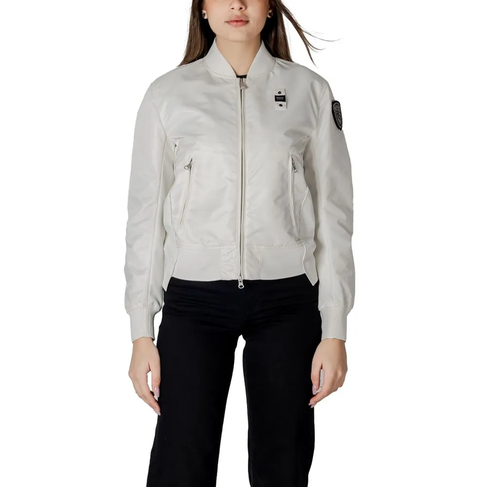 Blauer Women's White Polyamide Jackets & Coat