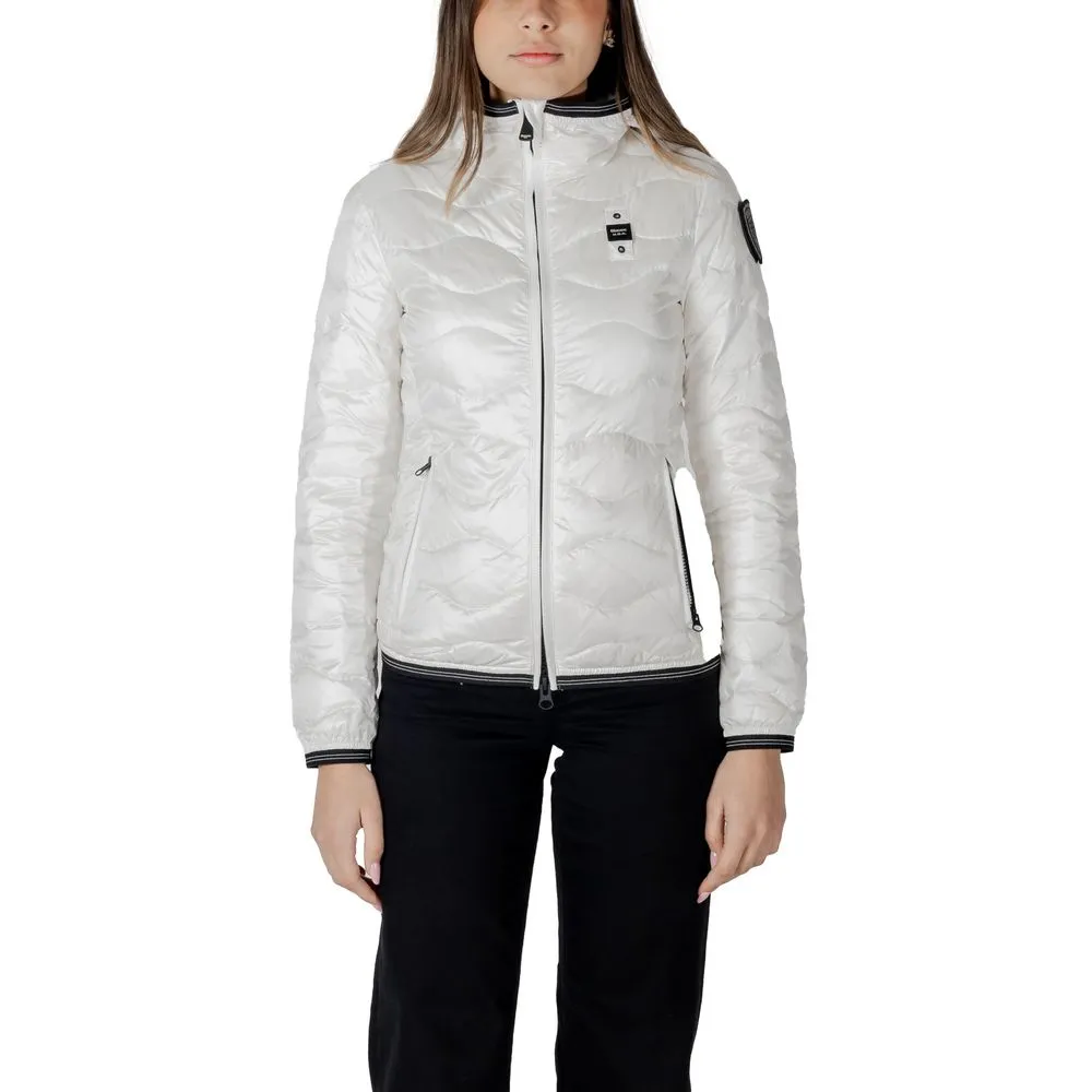 Blauer Women's White Polyamide Jackets & Coat