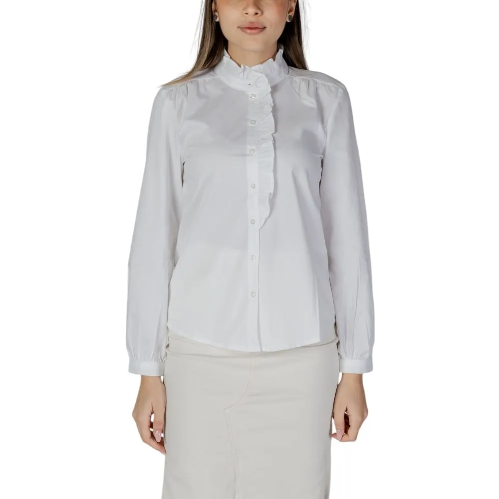 Jacqueline De Yong Women's White Cotton Sweater