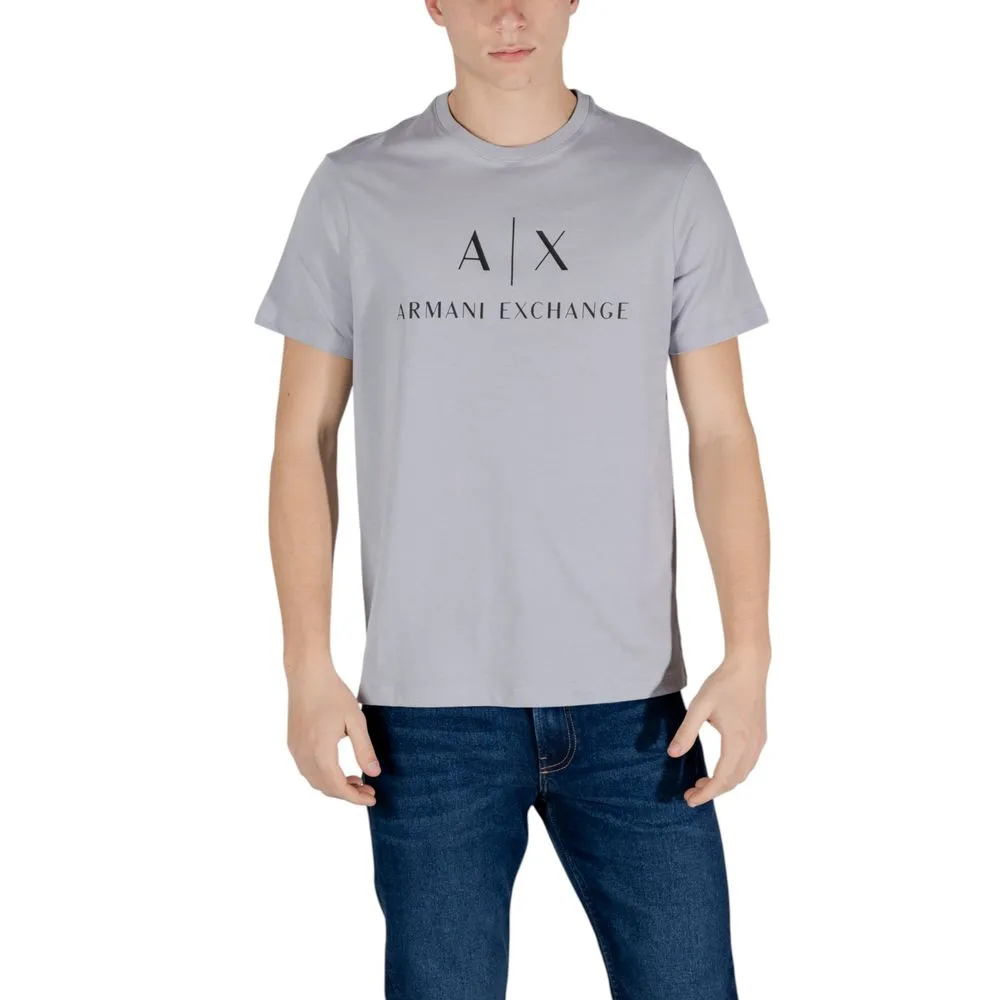 Armani Exchange Men's Purple Cotton T-Shirt