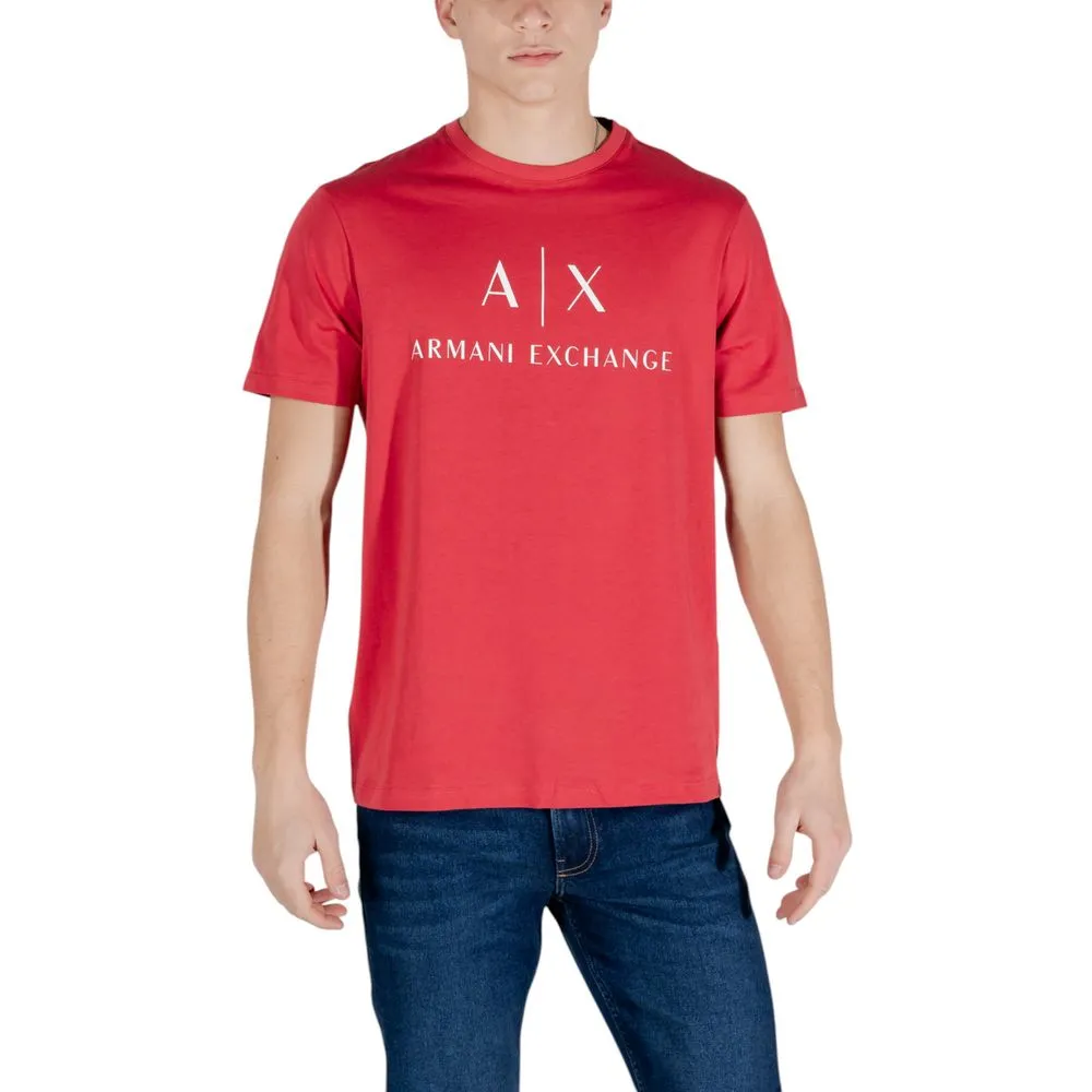 Armani Exchange Men's Red Cotton T-Shirt