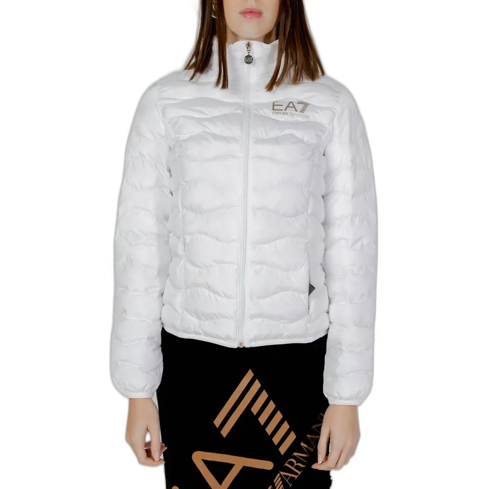 EA7 Emporio Armani Women's White Polyester Jackets & Coat
