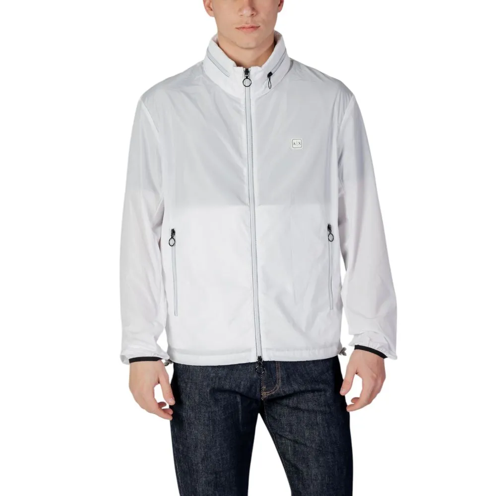 Armani Exchange Men's White Polyester Jacket