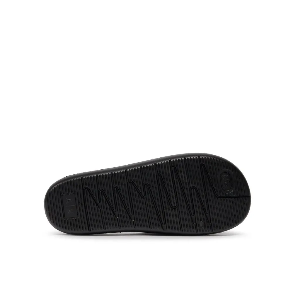 Armani Exchange Men's Black And White Polyethylene Sandal