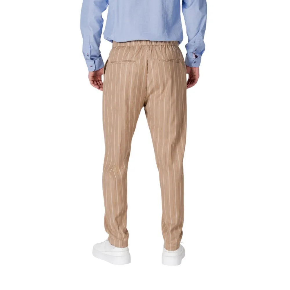 Gianni Lupo Men's Beige Polyester Jeans & Pant