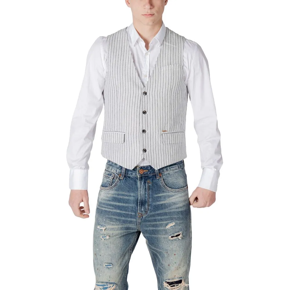 Black Linen Vest