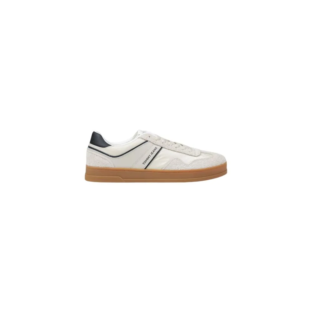 Tommy Hilfiger Jeans Men's Cream Leather Sneaker