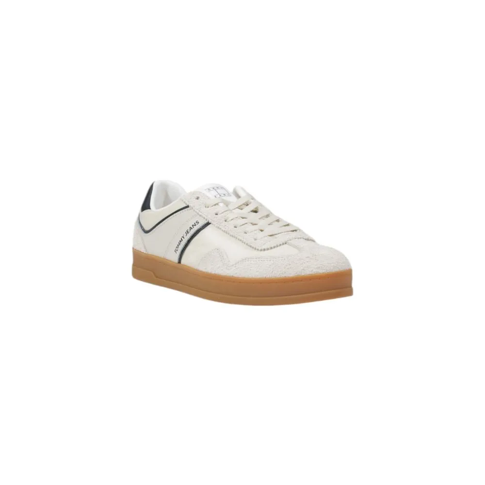 Tommy Hilfiger Jeans Men's Cream Leather Sneaker
