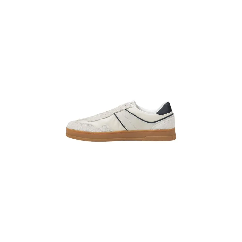Tommy Hilfiger Jeans Men's Cream Leather Sneaker