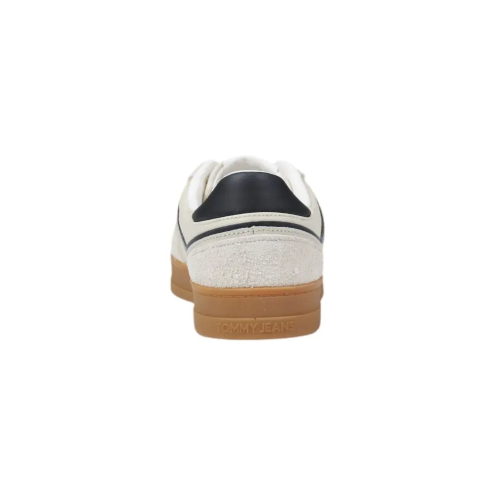 Tommy Hilfiger Jeans Men's Cream Leather Sneaker