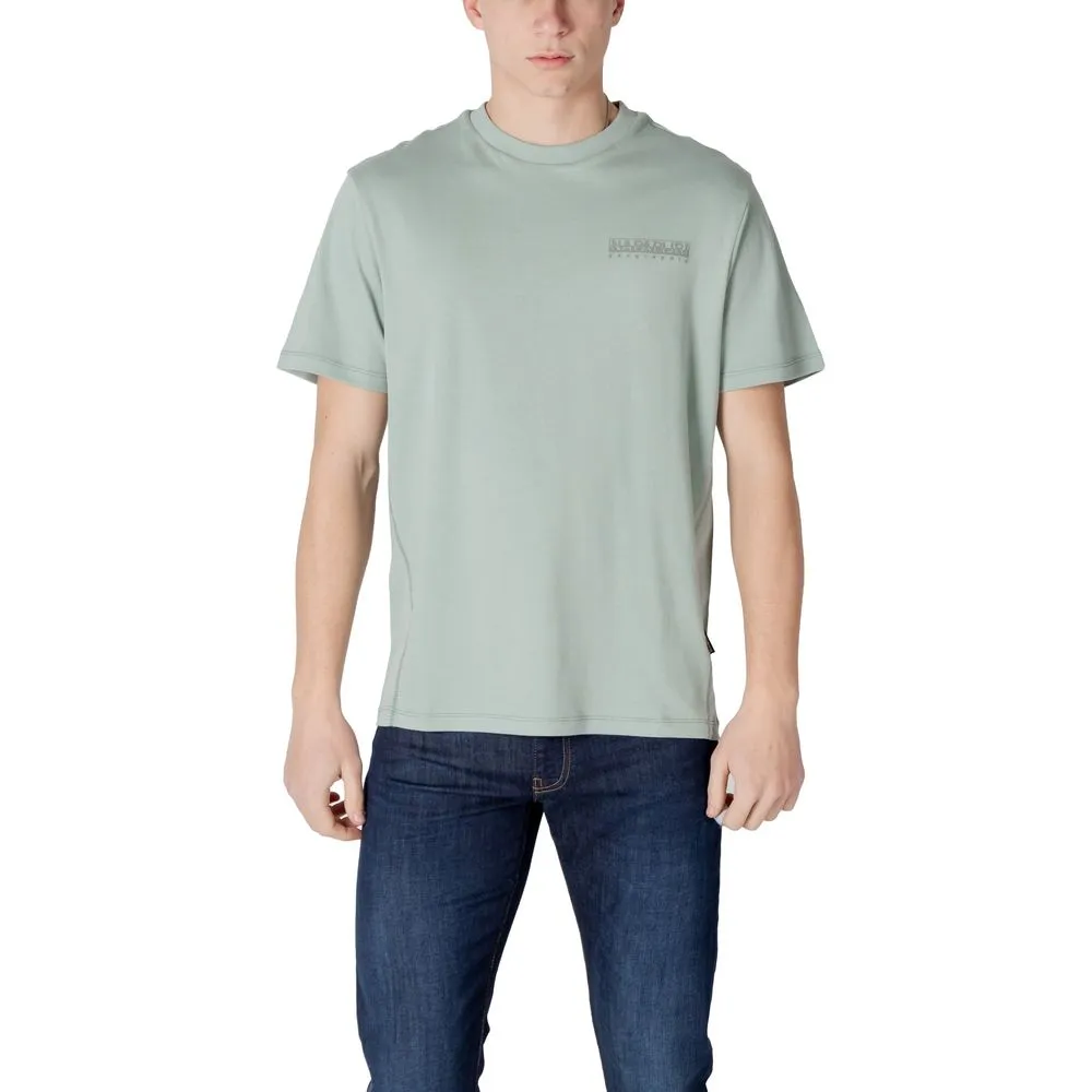 Napapijri Men's Green Cotton T-Shirt