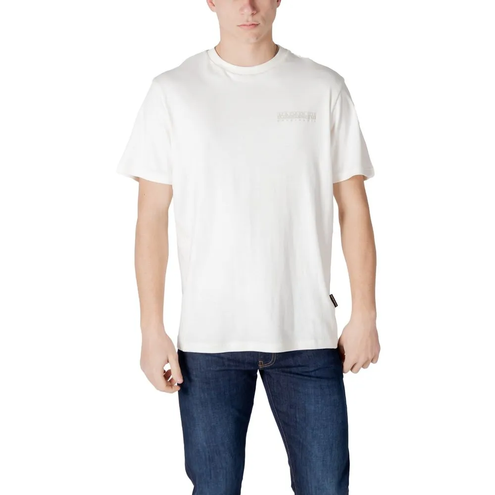 Napapijri Men's Cream Cotton T-Shirt