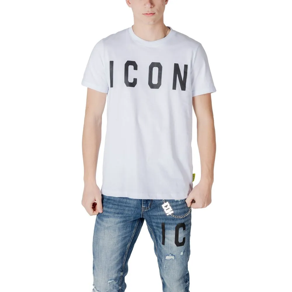 Icon Men's White Cotton T-Shirt