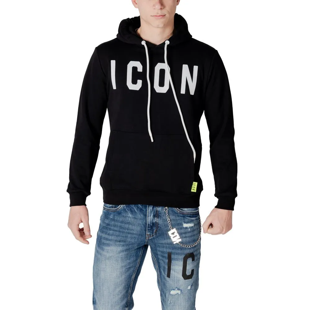 Icon Men's Black Cotton Sweater