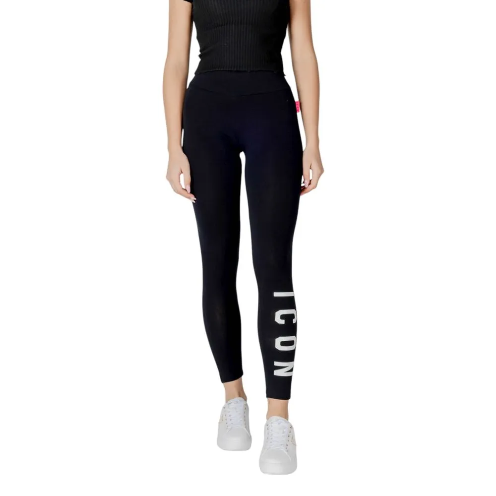 Icon Women's Black Cotton Jeans & Pant