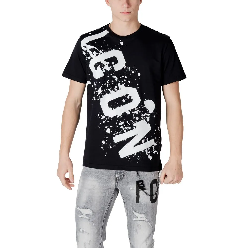 Icon Men's Black Cotton T-Shirt