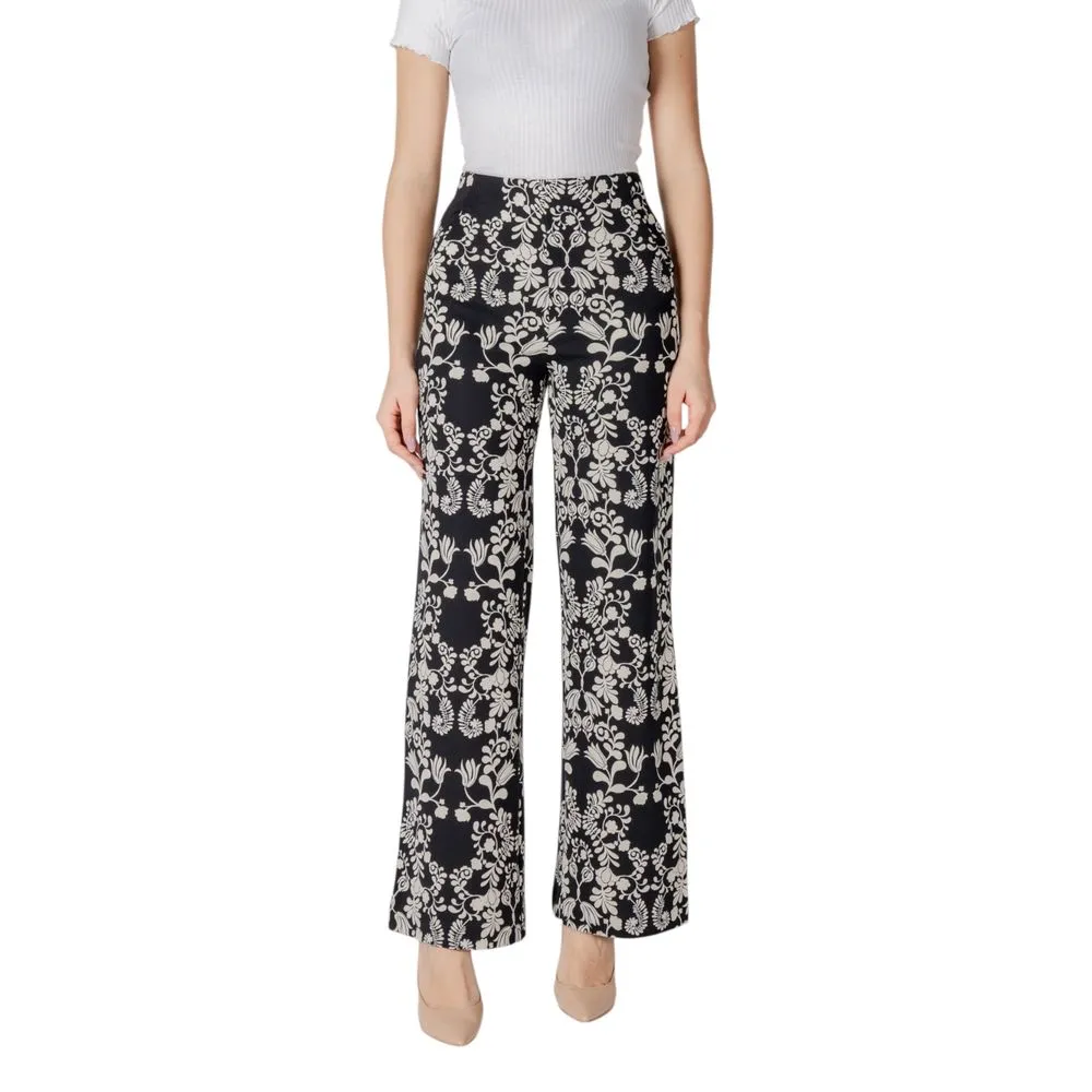 ICHI Women's Black Polyester Jeans & Pant