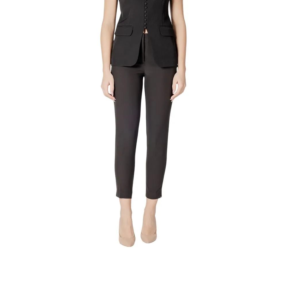ICHI Women's Black Polyester Jeans & Pant