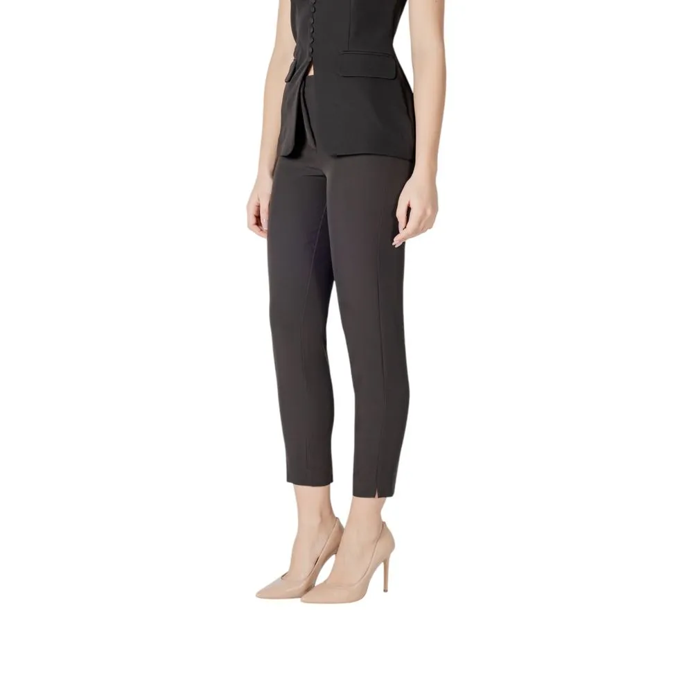 ICHI Women's Black Polyester Jeans & Pant