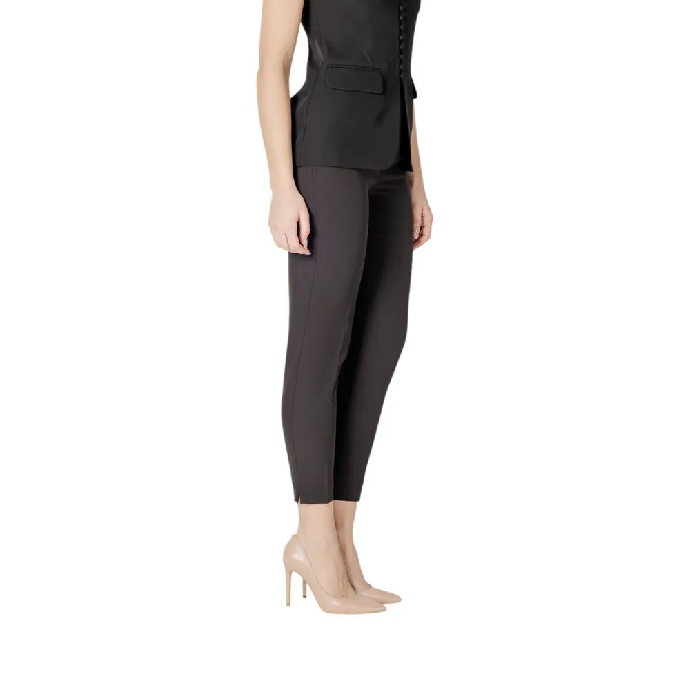 ICHI Women's Black Polyester Jeans & Pant