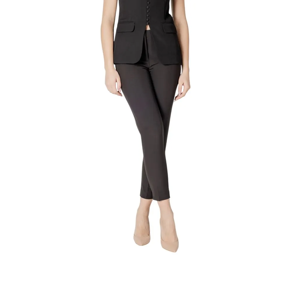 ICHI Women's Black Polyester Jeans & Pant
