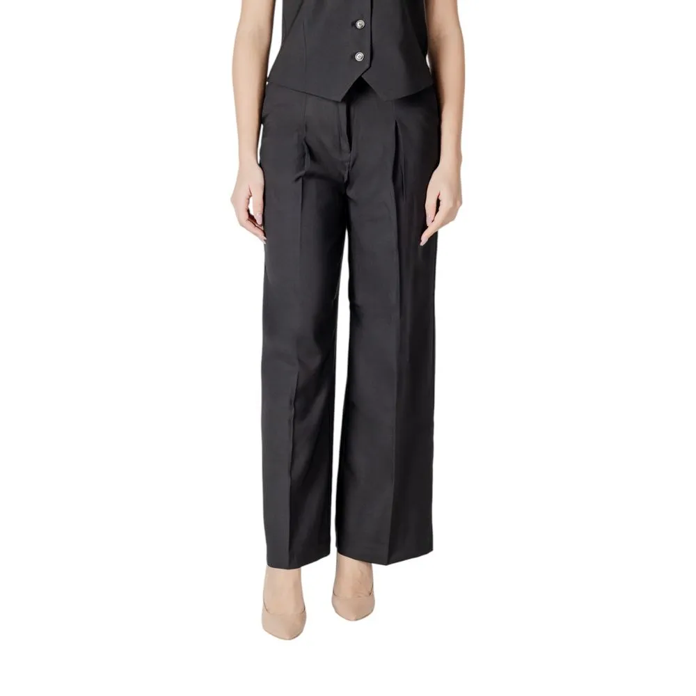 ICHI Women's Black Polyester Jeans & Pant