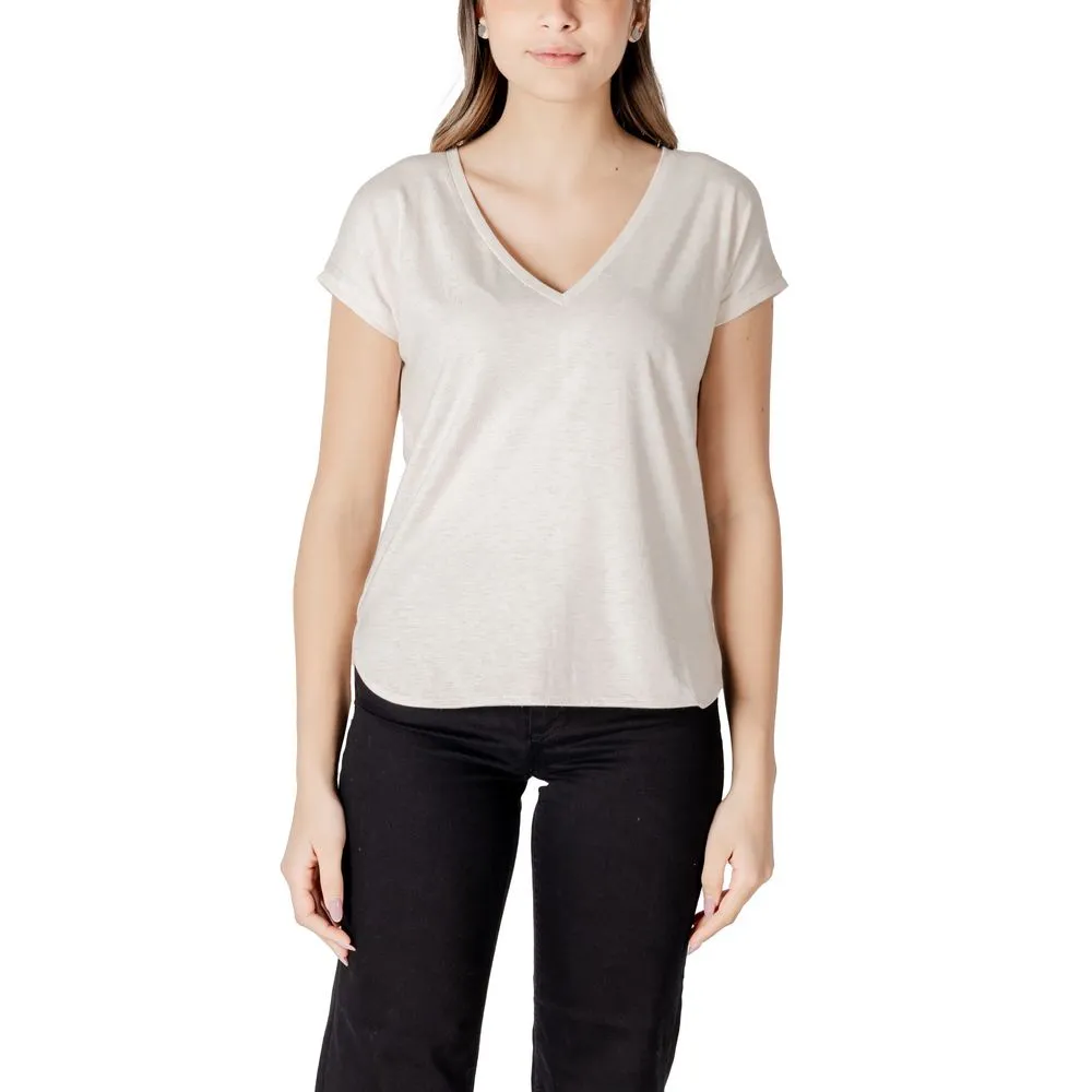 ICHI Women's Beige Polyester Tops & T-Shirt