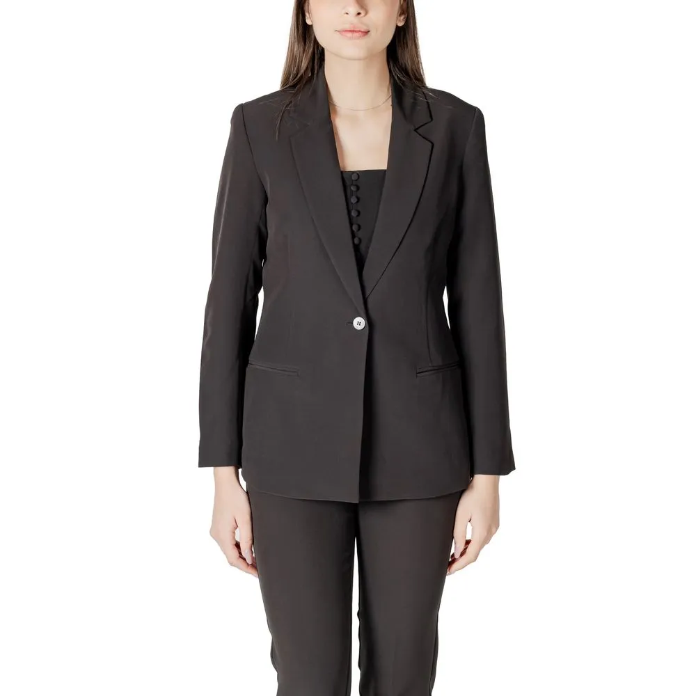 ICHI Women's Black Polyester Suits & Blazer