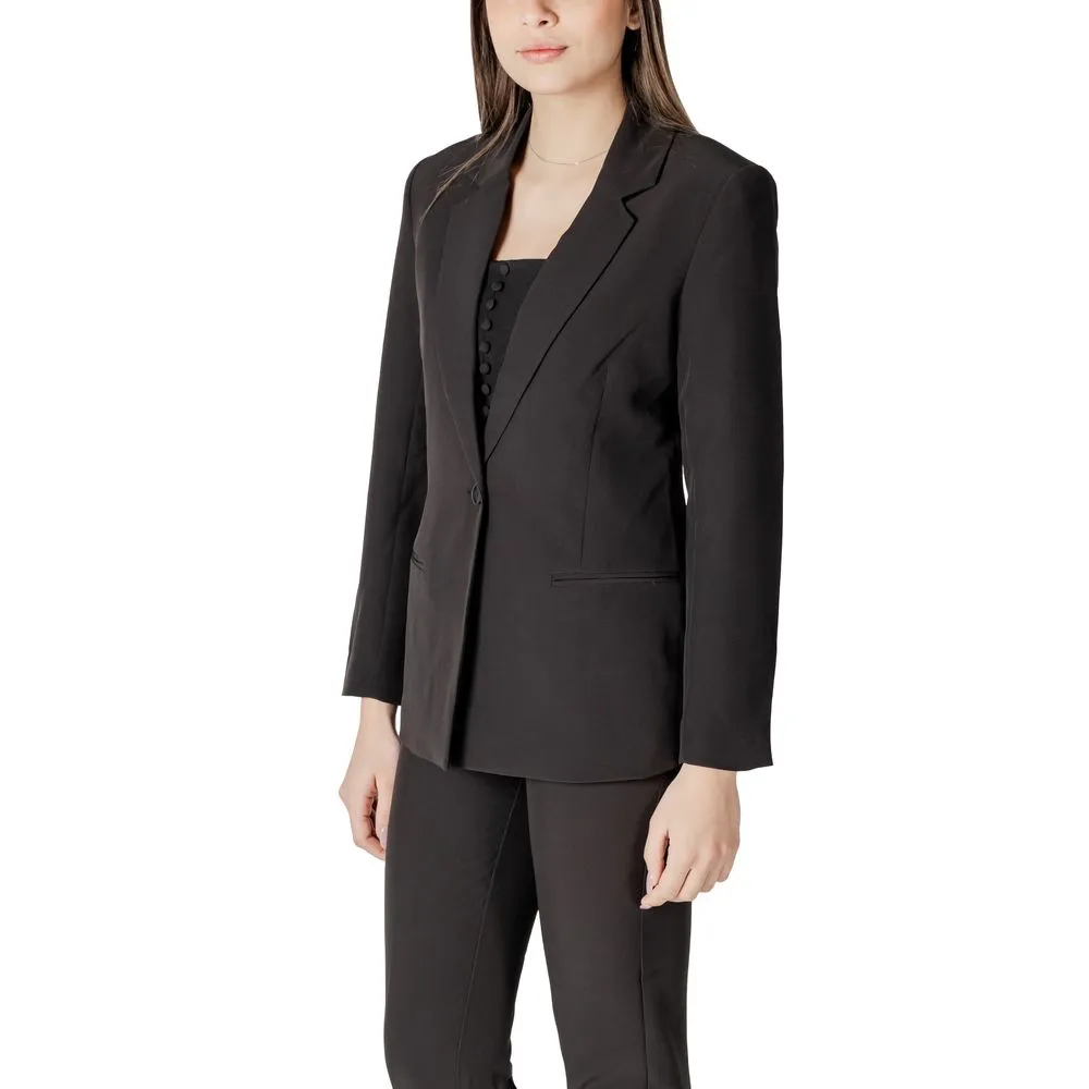 ICHI Women's Black Polyester Suits & Blazer