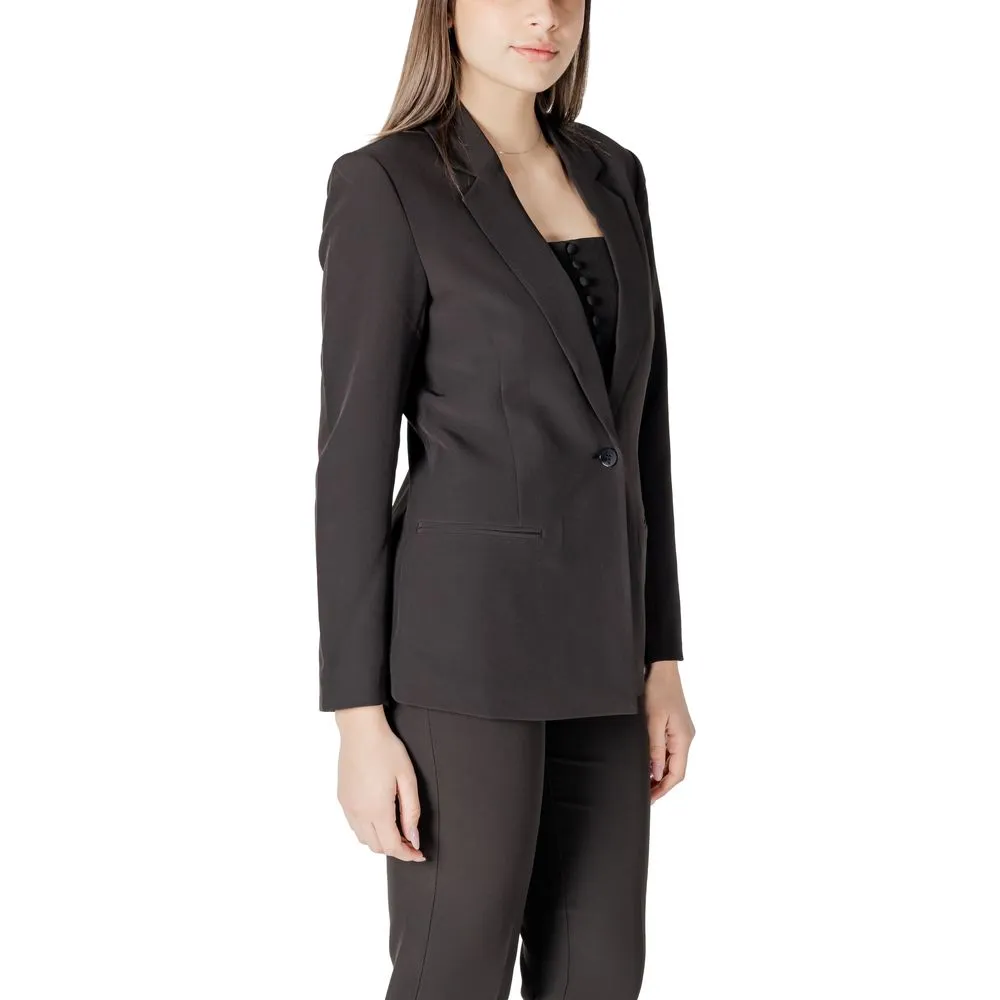 ICHI Women's Black Polyester Suits & Blazer