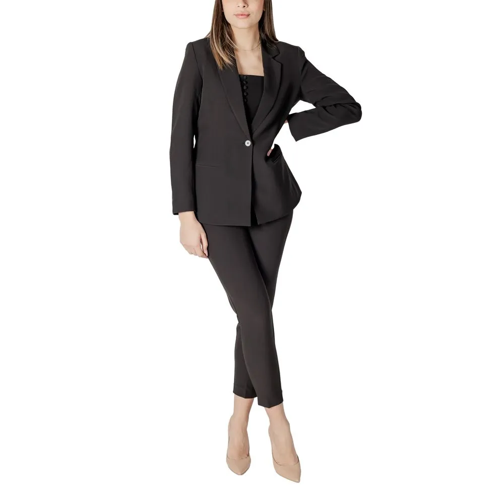 ICHI Women's Black Polyester Suits & Blazer