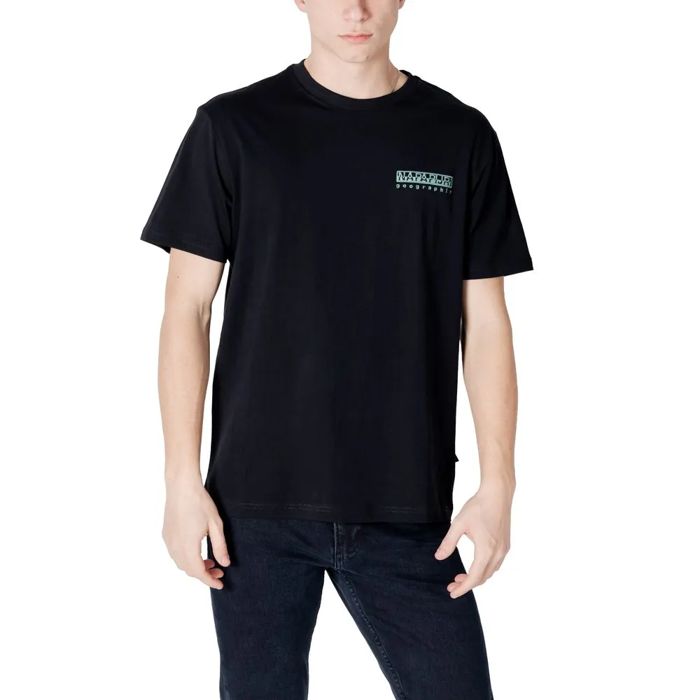 Napapijri Men's Black Cotton T-Shirt