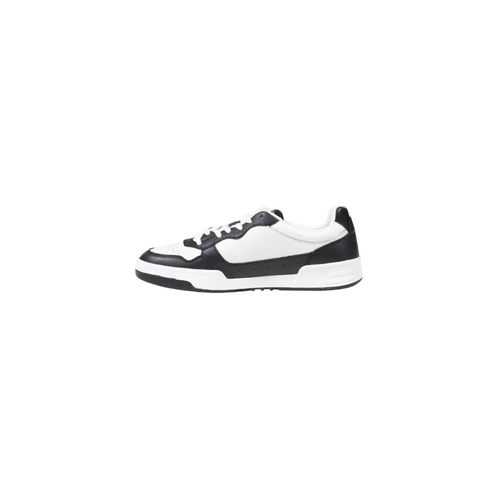 Tommy Hilfiger Jeans Men's Black And White Leather Sneaker