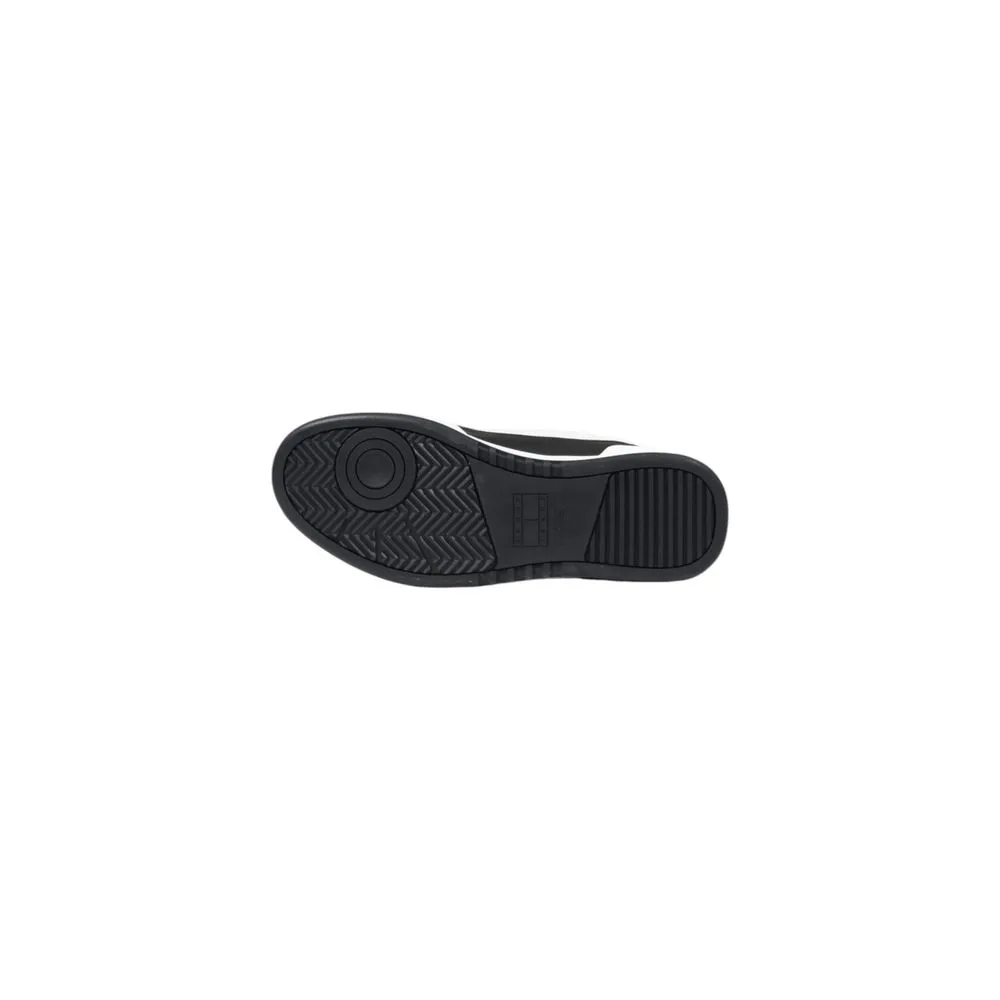 Tommy Hilfiger Jeans Men's Black And White Leather Sneaker