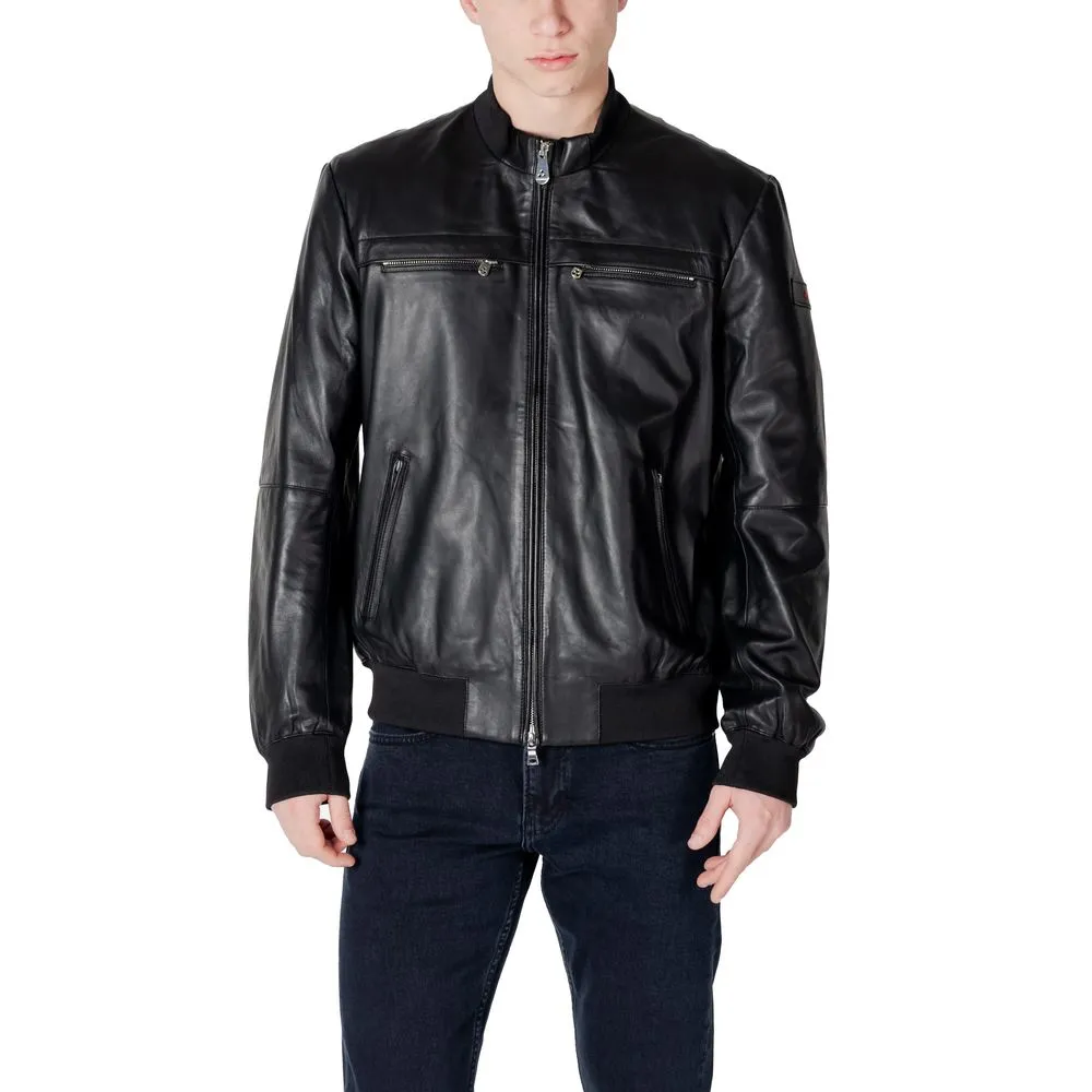 Peuterey Men's Black Leather Jacket