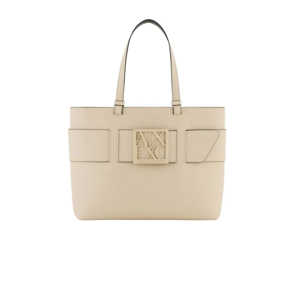 Armani Exchange Women's Beige Polyethylene Handbag