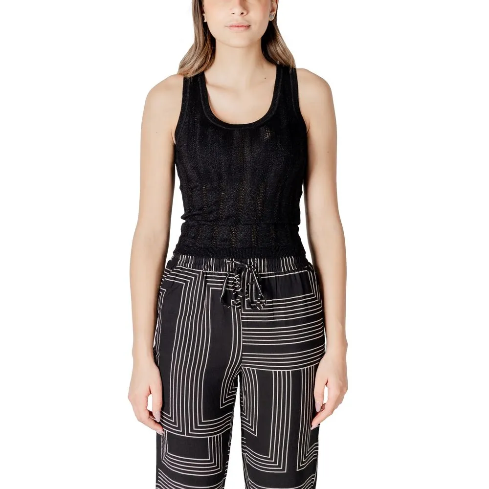 Jacqueline De Yong Women's Black Viscose Tops & T-Shirt