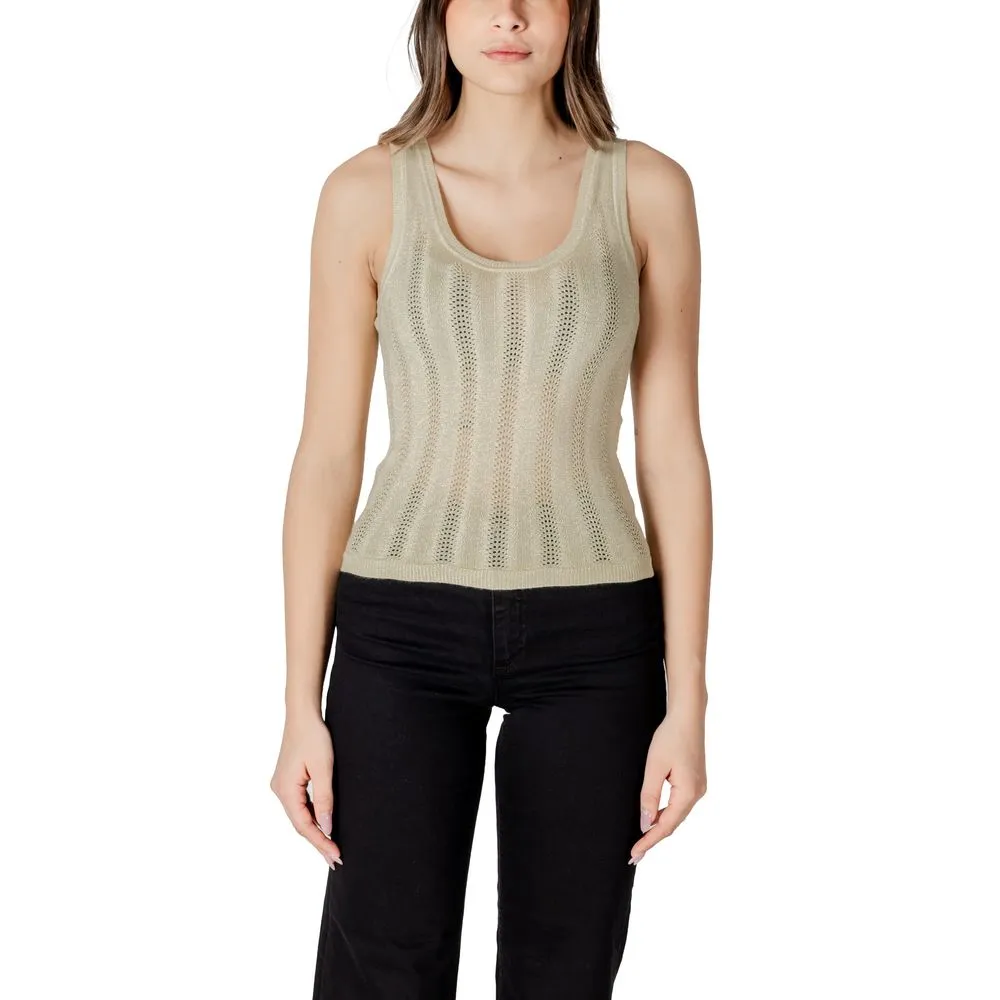 Jacqueline De Yong Women's Yellow Viscose Tops & T-Shirt