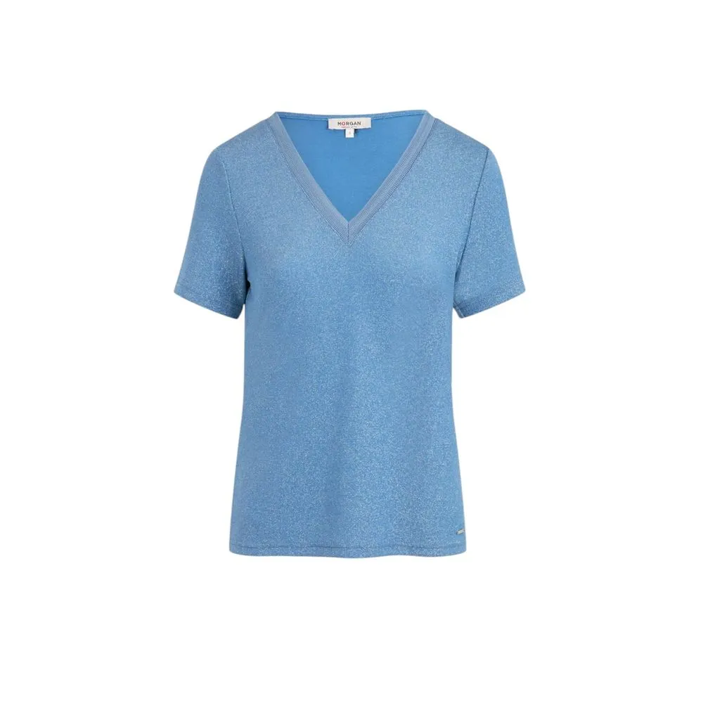 Morgan De Toi Women's Blue Polyester Tops & T-Shirt