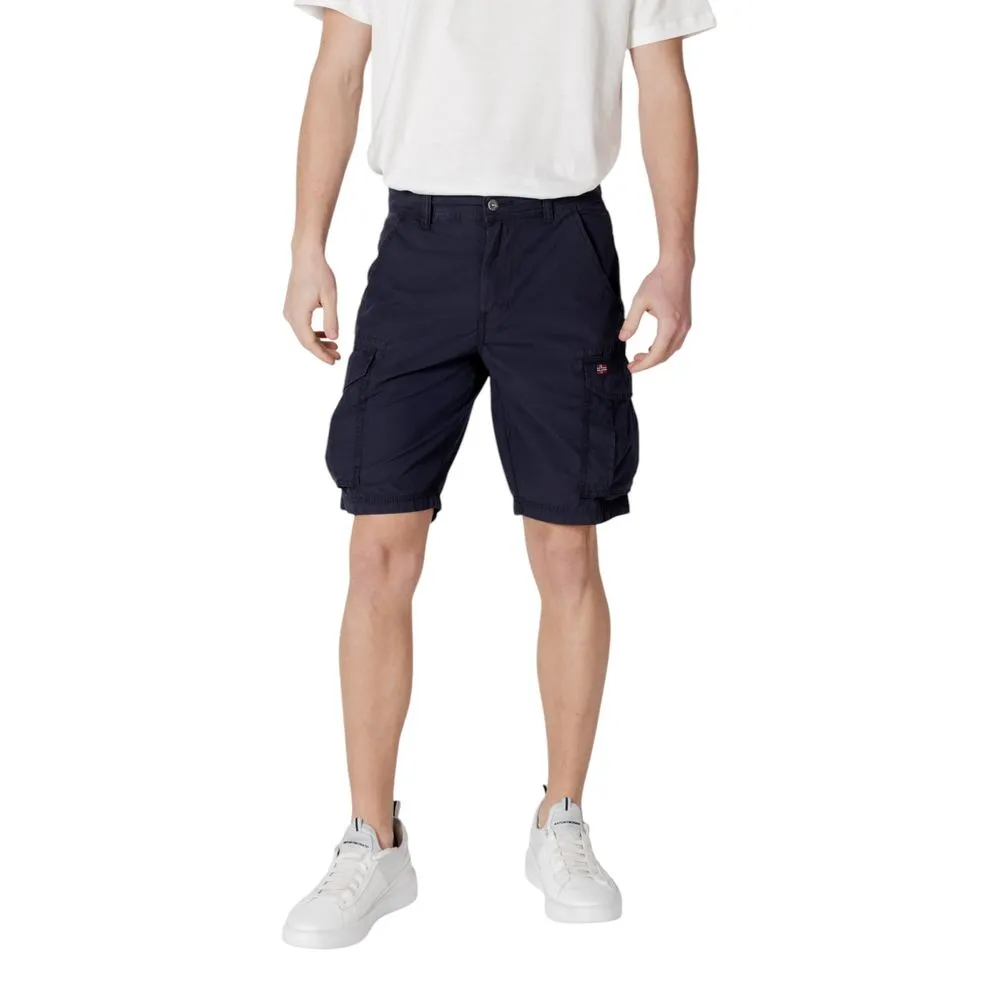 Napapijri Men's Blue Cotton Short