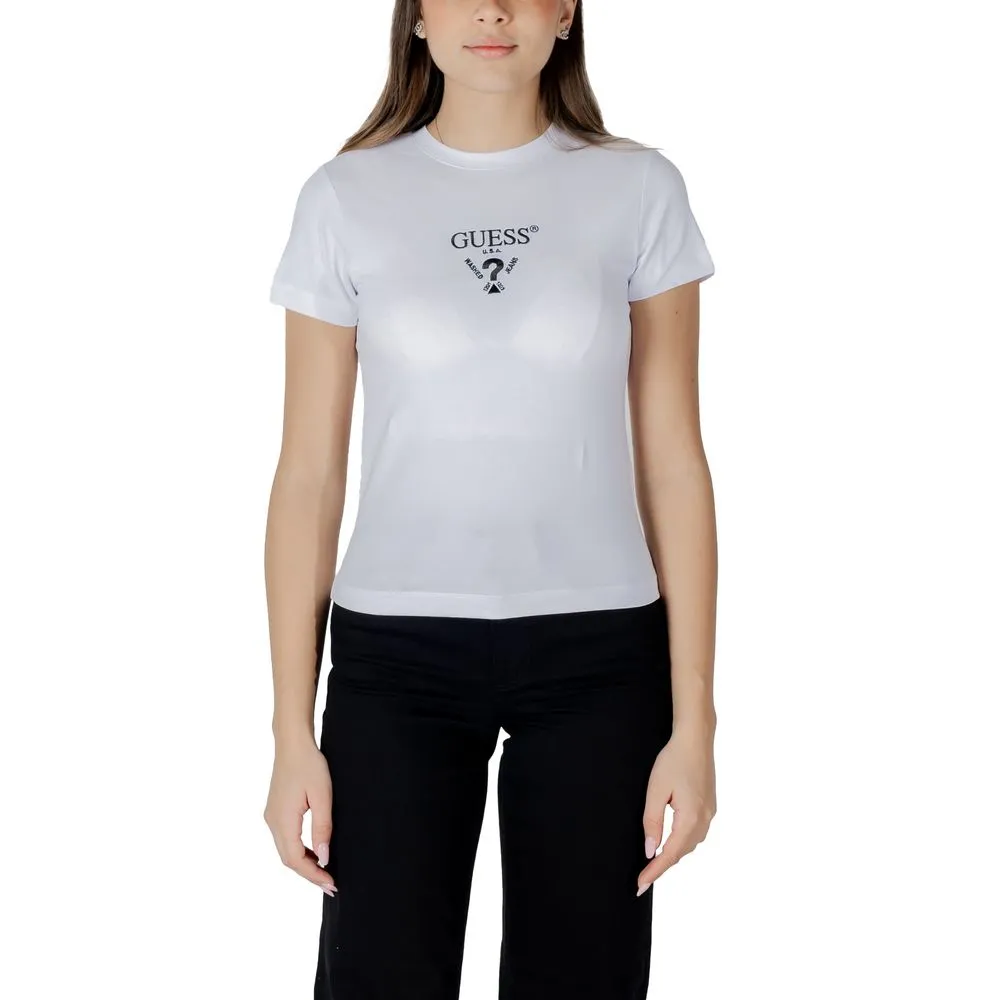 Guess Active Women's White Cotton Tops & T-Shirt