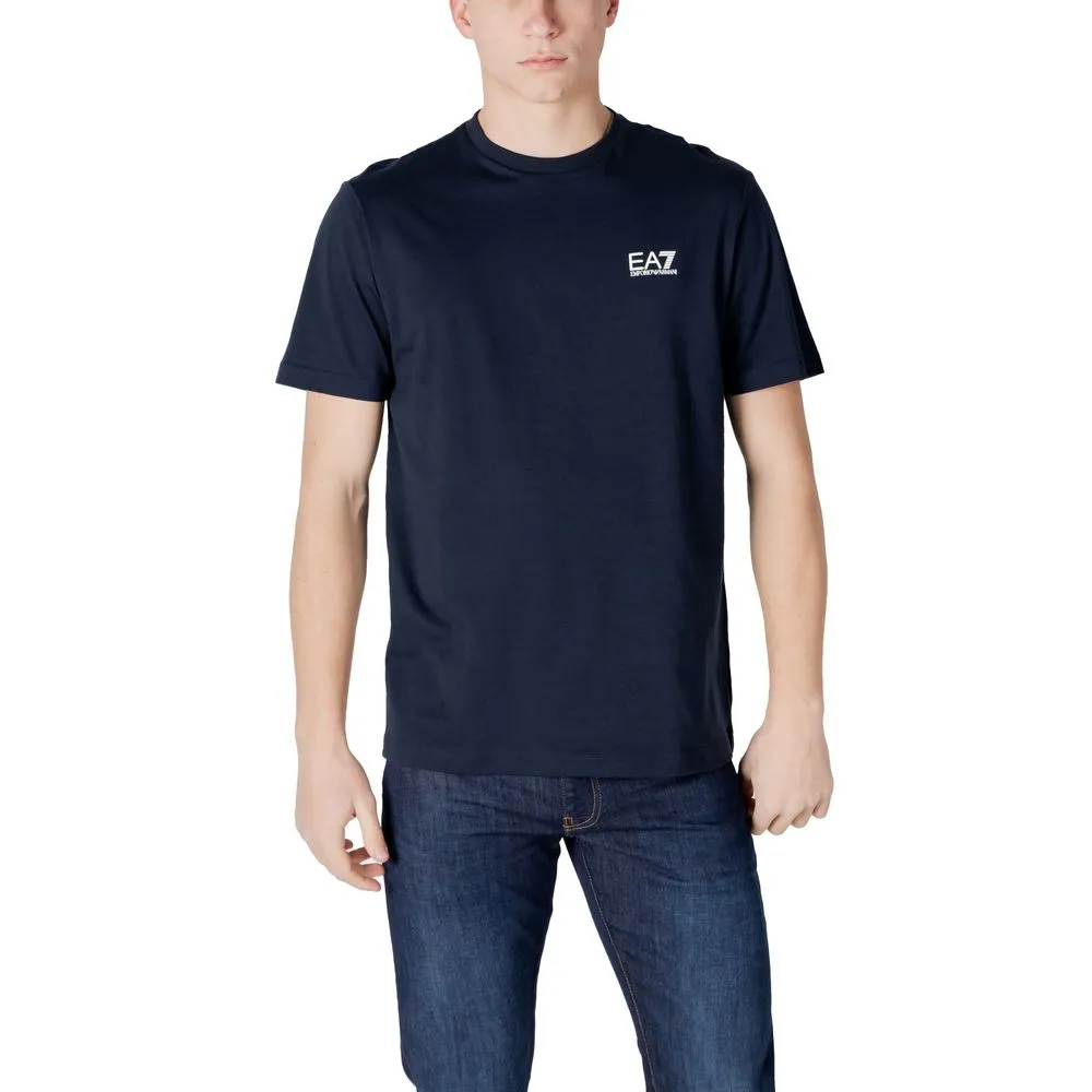 EA7 Emporio Armani Men's Blue Cotton T-Shirt