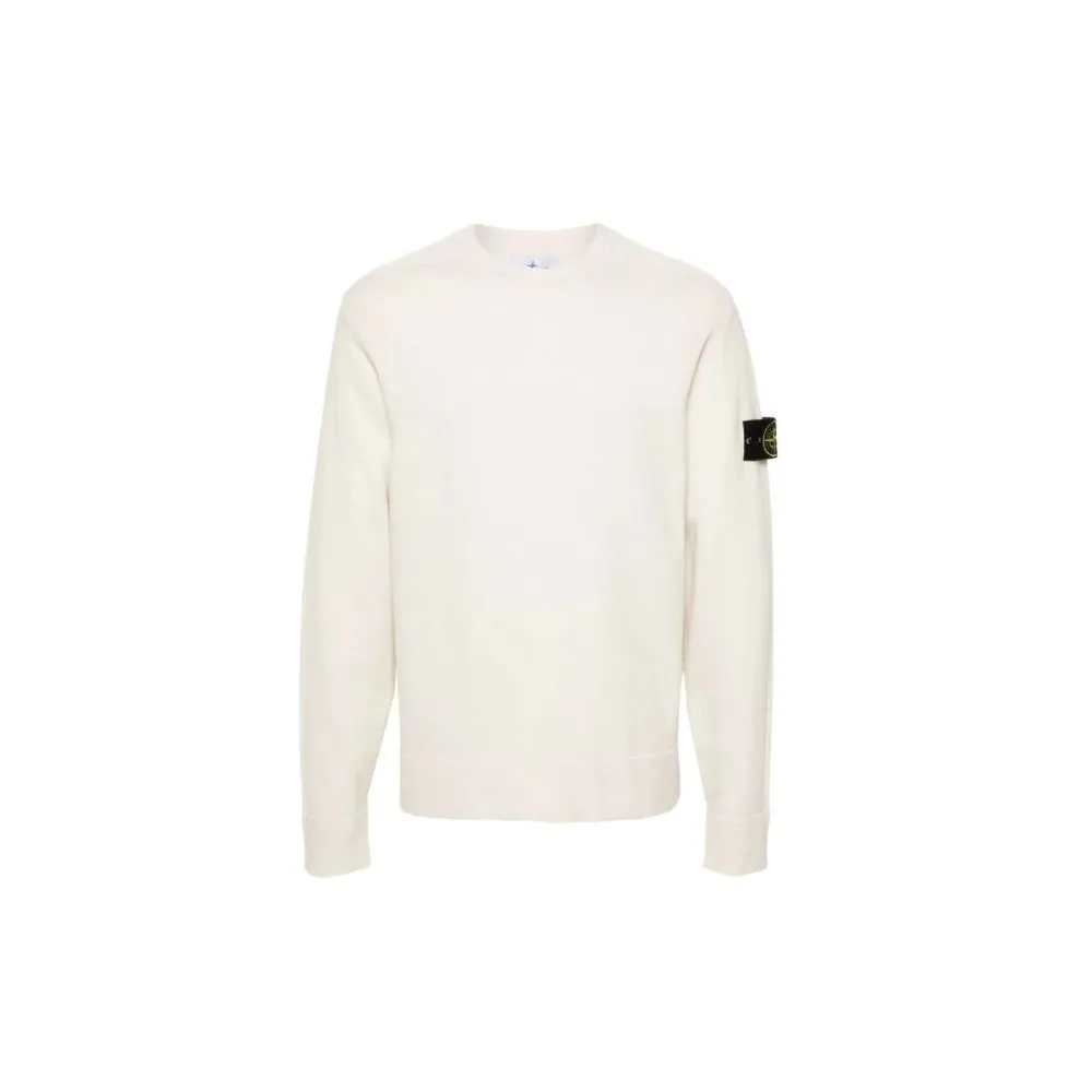 Stone Island Men's White Wool Men's Sweater