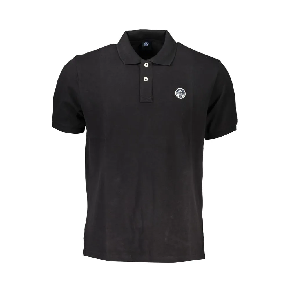 North Sails Men's Black Cotton Polo Shirt