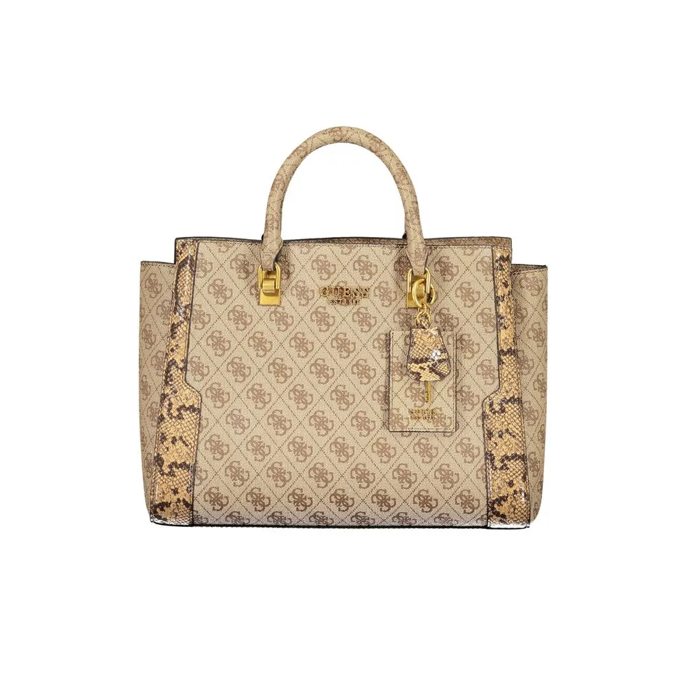 Guess Jeans Women's Beige Polyethylene Handbag